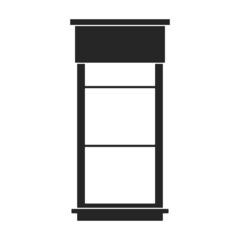 Window blind vector black icon. Vector illustration jalousie on white background. Isolated black illustration icon of window blind .