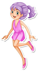 Cute fairy cartoon character sticker