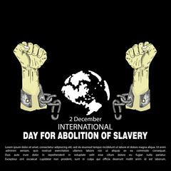 INTERNATIONAL DAY FOR ABOLITION OF SLAVERY, POSTER AND BANNER