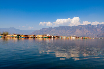 Shikara boat Dal lake, Srinagar, Jammu and Kashmir, India