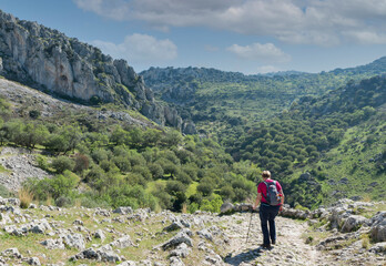 woman busy with track in andalusia