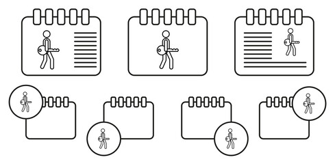 Real estate vector icon in calender set illustration for ui and ux, website or mobile application
