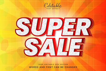 Super Sale Editable Vector Text Effect