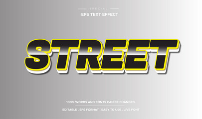 Editable text effect street style
