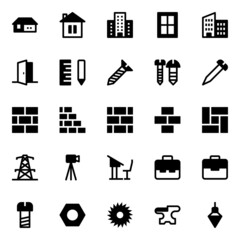 Glyph icons for construction.