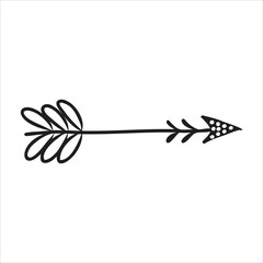 Ethnic arrows, feathers. Boho style. boho arrow vector