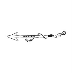 Ethnic arrows, feathers. Boho style. boho arrow vector