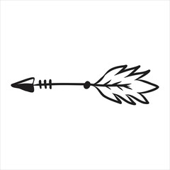 Ethnic arrows, feathers. Boho style. boho arrow vector