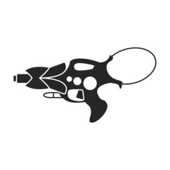 Water gun vector icon.Black vector icon isolated on white background water gun.