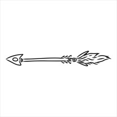 Ethnic arrows, feathers. Boho style. boho arrow vector