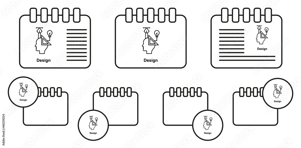 Poster design, graphic, head vector icon in calender set illustration for ui and ux, website or mobile appl