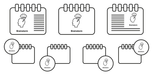 Head, cloud, thunder vector icon in calender set illustration for ui and ux, website or mobile application