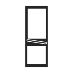 Door vector icon.Black vector icon isolated on white background door .