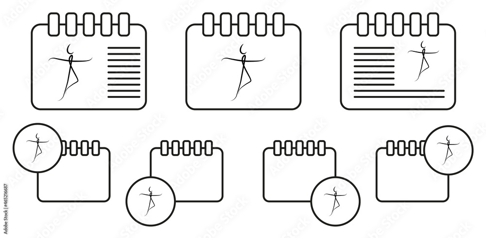Poster dancer vector icon in calender set illustration for ui and ux, website or mobile application