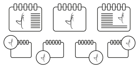 Dancer vector icon in calender set illustration for ui and ux, website or mobile application