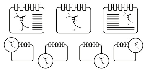 Dancer vector icon in calender set illustration for ui and ux, website or mobile application