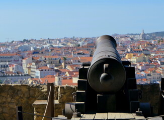 alte Kanone auf dem Castelo de Sao Jorge