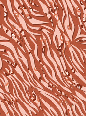 Abstract Leopard Textured Zebra Stripes Pattern Allover Seamless Elegant Design Stylish Trendy Colors Perfect for Fabric Print Wrapping Paper