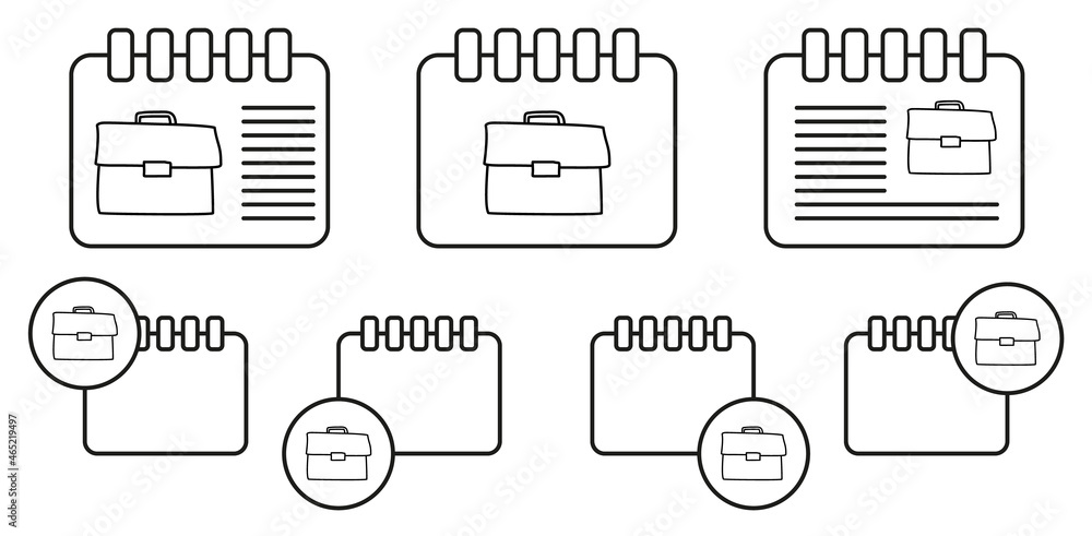 Poster portfolio sketch vector icon in calender set illustration for ui and ux, website or mobile applicati