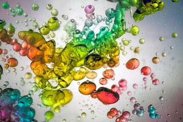 Rainbow bubble explosion 01