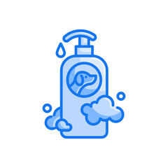 Shampoo Vector blue colours Icon Design illustration. Veterinary Symbol on White background EPS 10 File