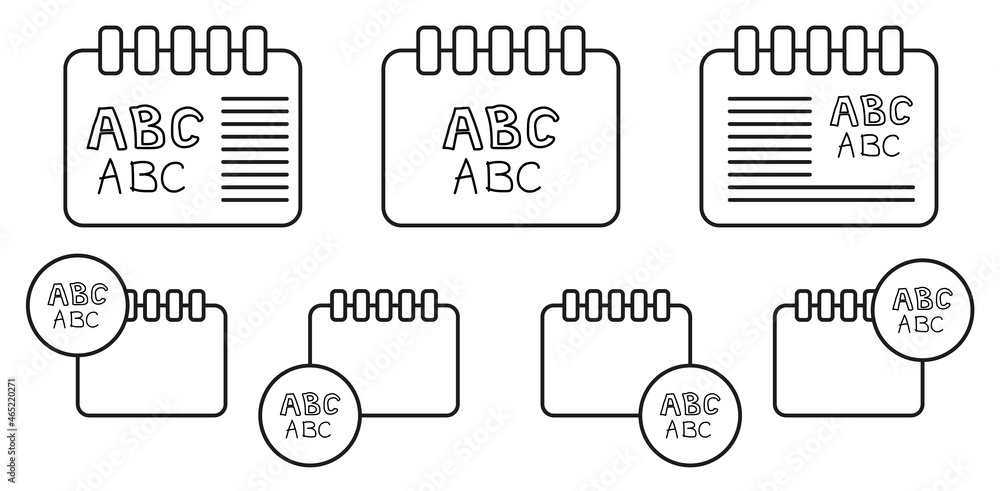 Poster alphabet sketch vector icon in calender set illustration for ui and ux, website or mobile applicatio