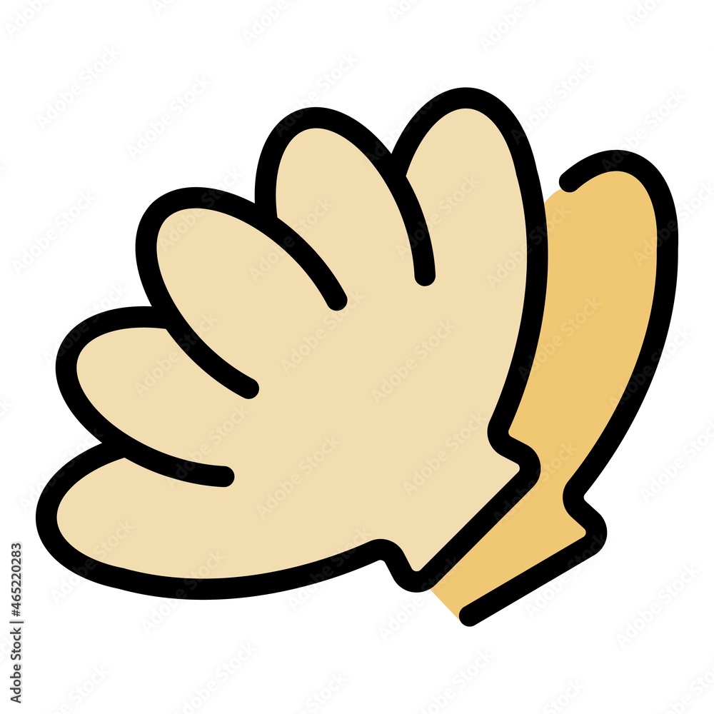 Poster seashell icon. outline seashell vector icon color flat isolated