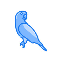Bird Vector blue colours Icon Design illustration. Veterinary Symbol on White background EPS 10 File