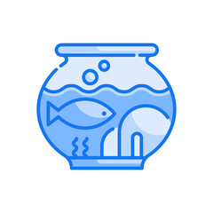 Aquarium Vector blue colours Icon Design illustration. Veterinary Symbol on White background EPS 10 File