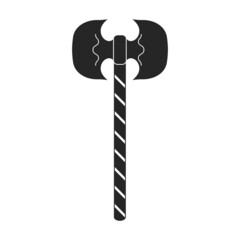 Axe of medieval vector black icon. Vector illustration weapon ancient on white background. Isolated black illustration icon axe of medieval .