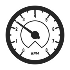 Speedometer vector icon.Black vector icon isolated on white background speedometer .