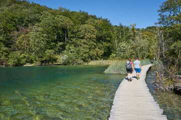 Plitvice Lakes National Park - Couple walking hand in hand