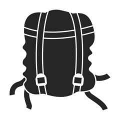 Sleeping bag vector icon.Black vector icon isolated on white background sleeping bag .