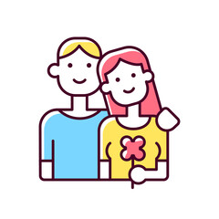 First date RGB color icon. Initial meeting. Couple go on dating. Tips on having successful first date. Meeting and falling in love Isolated vector illustration. Simple filled line drawing