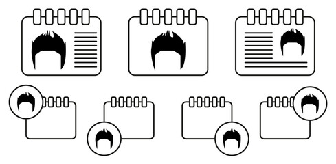 Hair, woman, haircut mohawk vector icon in calender set illustration for ui and ux, website or mobile application