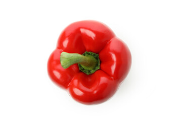 Red bell pepper isolated on white background