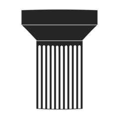 Ancient column vector black icon. Vector illustration pillar of antique on white background. Isolated black illustration icon of ancient column .