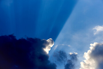 Clouds in the blue sky