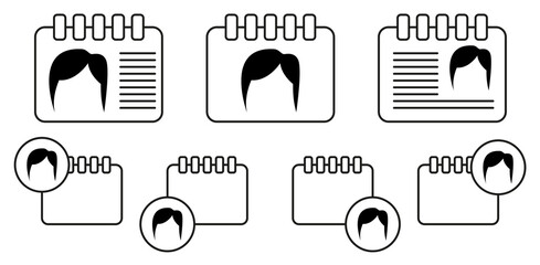 Hair, woman, haircut short vector icon in calender set illustration for ui and ux, website or mobile application