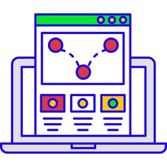 Bounce rate icon vector marketing on internet