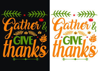 Give Thanks Fall T-Shirt Design Thanksgiving Fall