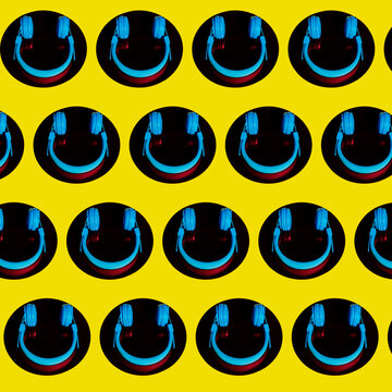 Pattern of modern wireless headphones