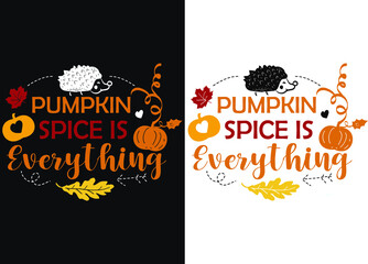 Pumpkin Spice Fall T-Shirt Design Autumn Fall