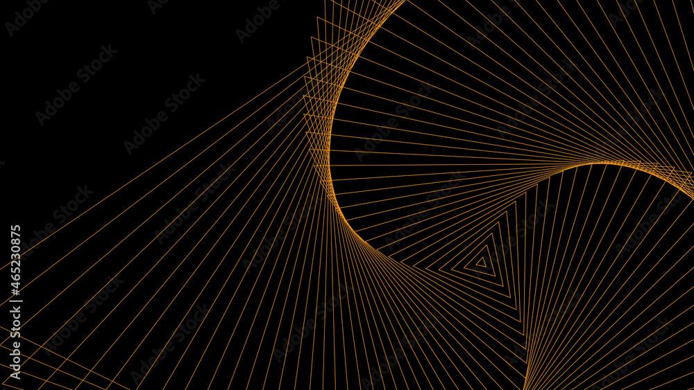 Aufkleber black minimalistic background with repeating triangles. abstract tunnel. perfectionist background