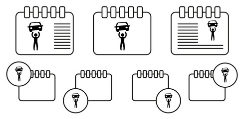 Strongman vector icon in calender set illustration for ui and ux, website or mobile application