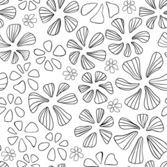 Floral seamless background pattern. Colorful spring flowers hand drawn, vector. Spring summer. Fabric swatch, textile design, wrapping paper