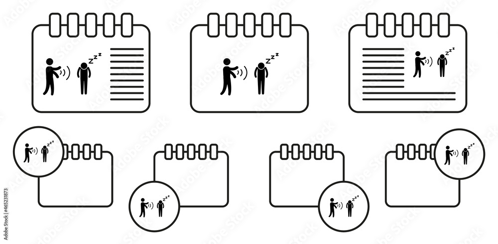 Poster hypnosis man vector icon in calender set illustration for ui and ux, website or mobile application