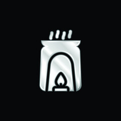 Aromatherapy silver plated metallic icon