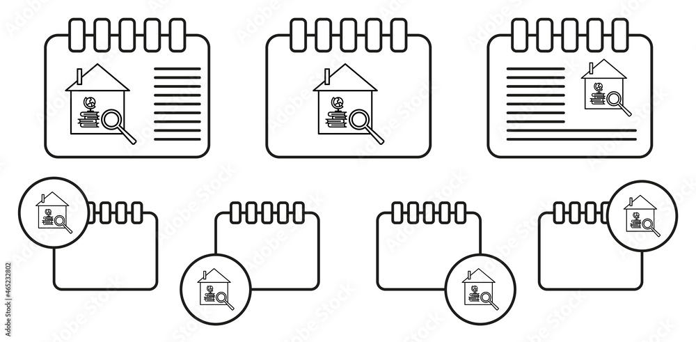 Poster home schooling vector icon in calender set illustration for ui and ux, website or mobile application