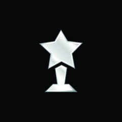 Award silver plated metallic icon